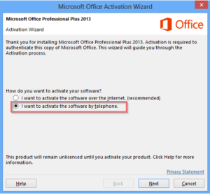 microsoft office asking for activation